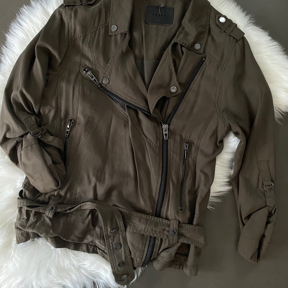 BLANK NYC OLIVE MOTO JACKET